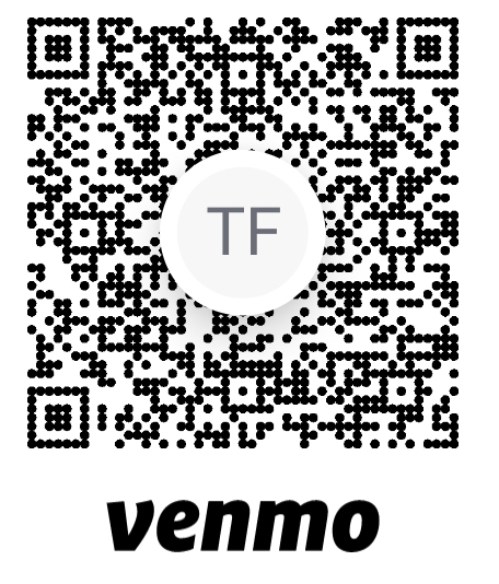 Venmo QR code for registration payment.